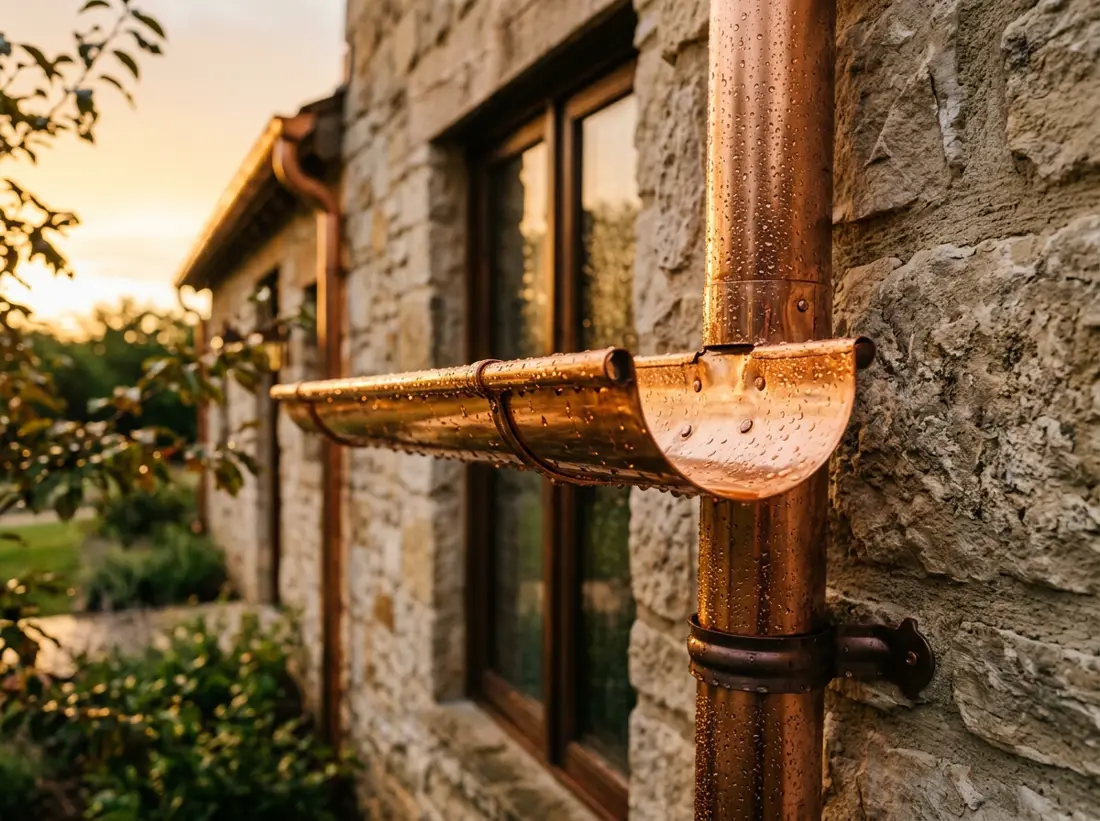 Copper Gutters & Downspouts